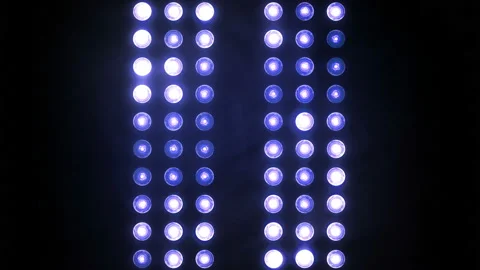 Stage lights. Close-up. Floodlight Lights Flashing Wall . Stock Footage 94870916