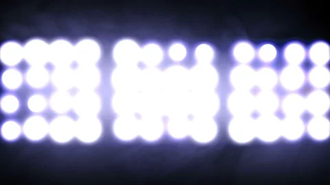 Stage lights. Close-up. Floodlight Lights Flashing Wall . Stock Footage 94955163