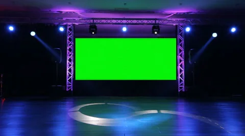 Stage in Lights before concert Stock Footage 34228954