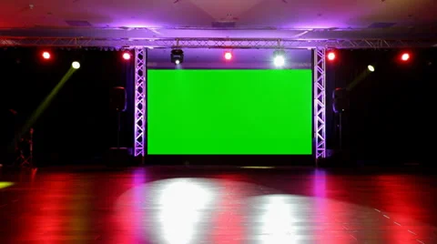 Stage in Lights before concert Stock Footage 34237000