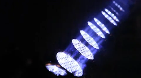 Stage lights flash in sequence Stock Footage 52442087
