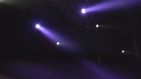 Stage lights flashing at podium. Stock Footage 111286524