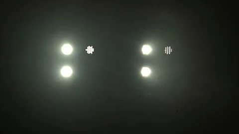 Stage lights , Floodlights shining brightly and turning on and off 스톡 동영상 92863545