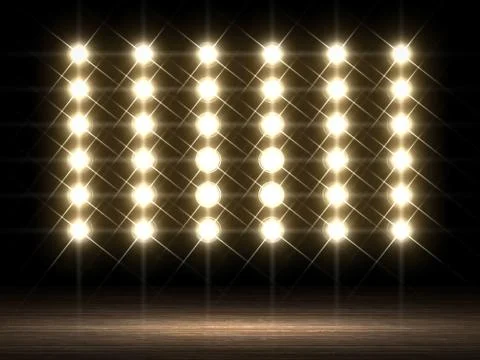 Stage lights Illustrazione stock