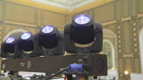 Stage Lights Moving Video stock 102281108