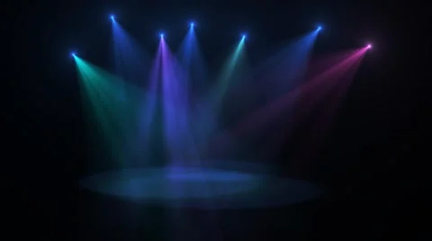 Stage lights moving, motion background, cgi Video stock 40060497