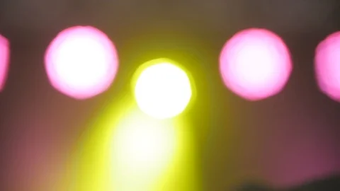Stage Lights Out Of Focus Stock Footage 92832572