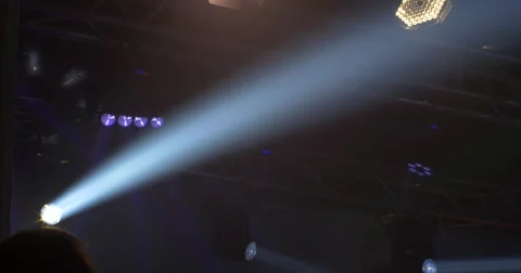 Stage lights rotating fast Stock Footage 62325371