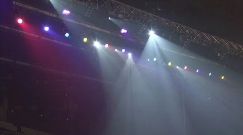 Stage Lights Shimmering Panning Video stock 80700