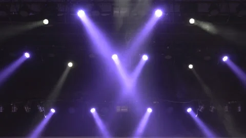 Stage lights shining at studio. Seamless looping animation. Stock Footage 111285677