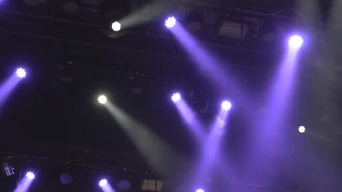 Stage lights shining at studio. Seamless looping animation. Stock Footage 111285991