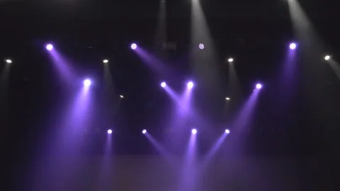 Stage lights shining at studio. Seamless looping animation. Stock Footage 111286054