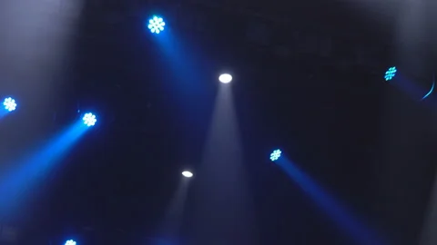 Stage lights shining at studio. Seamless looping animation. Stock Footage 111286149