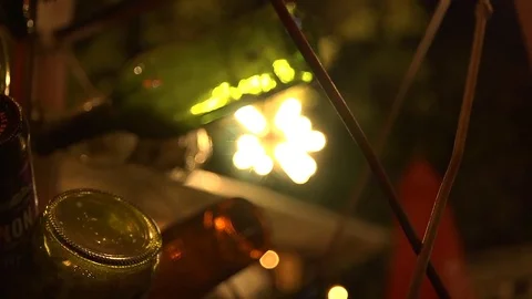 Stage Lights Shining Through Beer Bottles2 動画素材 83838789