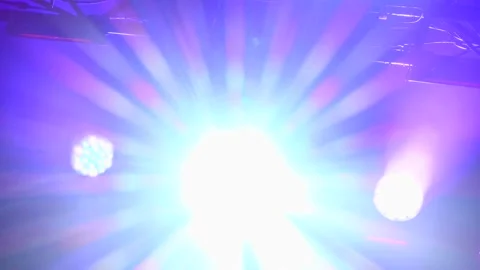 Stage Lights For Show . Bright Laser And Led Lighting Equipment Stock Footage 152353224