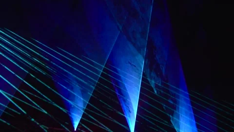 Stage Lights For Show . Bright Laser And Led Lighting Equipment Video stock 152651999