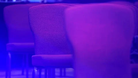 Stage lights tests and conference chairs before event 動画素材 72641690