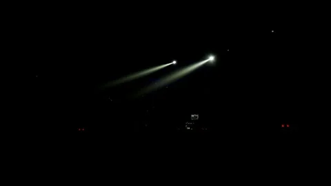 Stage Lights Turning On and Off on Empty Concert Stage Vídeos de archivo 345100024