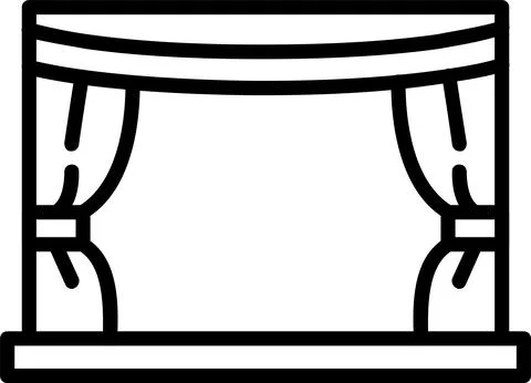 Stage Line Icon Design Stock Illustration