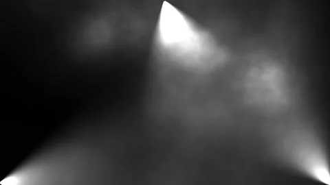 Stage with magic smoke and grey rays animation. Thick smoke under bright Stock Footage 112725059