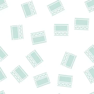 Stage metal frame glyph vector seamless pattern 스톡 일러스트
