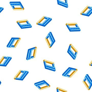 Stage metal frame isometric icon seamless pattern Stock Illustration