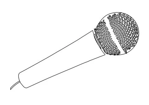 Stage Mic Outline Stock-Illustration