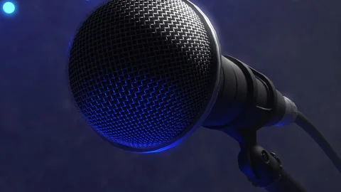 Stage Microphone Pullback Stock Footage 172450338