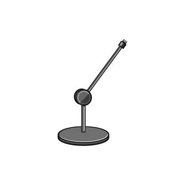 Stage microphone stand cartoon vector illustration Stock Illustration