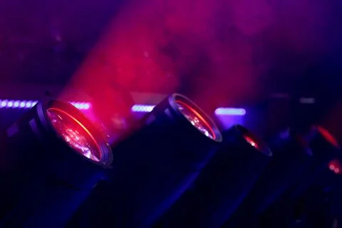 Stage moving head lights Stock Photos