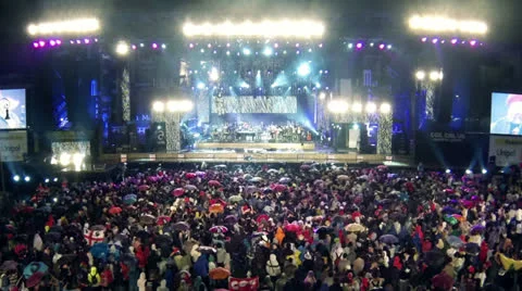 STAGE NIGHT TIME LAPSE 1° MAY 2013 Stock Footage 25619941