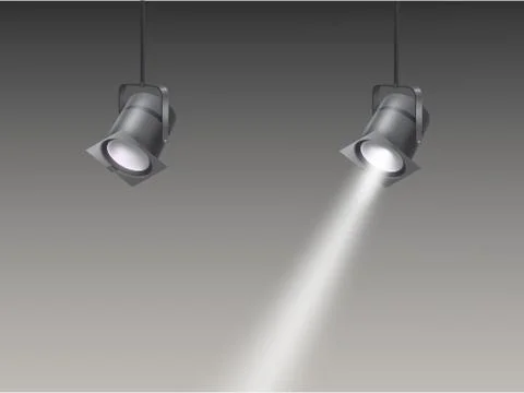 Stage or studio spotlights realistic vector Stock-Illustration