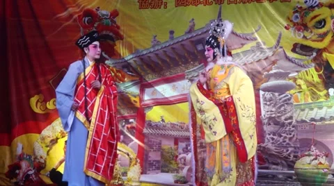 Stage performance activities, temple ceremonies Stock Footage 62062731