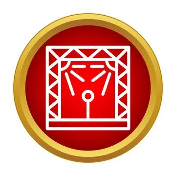 Stage performance icon with spotlight and truss structure Stock Illustration