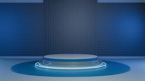 Stage Podium, Product display platform. 3D rendering Stock Illustration