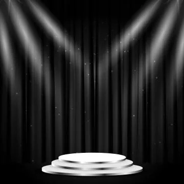 Stage podium scene Stock Illustration