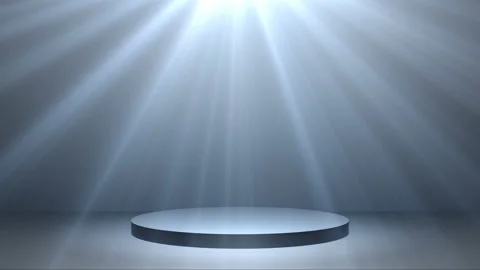 Stage podium with spot lighting, empty scene for award Ceremony or advertising 스톡 동영상 95750325