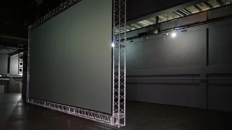 Stage projection screen. Stock Photos
