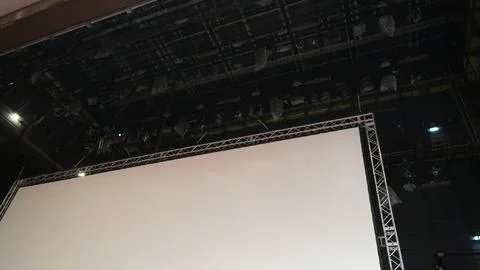 Stage projection screen. Photos