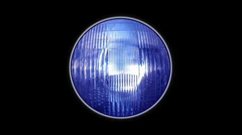 Stage Projector Lamp - Blue - Loop + Alpha Stock Footage