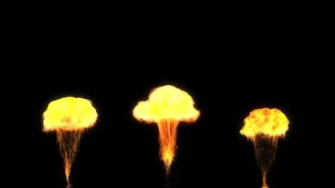 Stage pyrotechnics flames shooting up from the bottom Stock Illustration