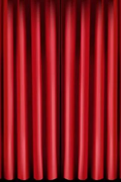 Stage red curtain background. Red curtain theater Stock Illustration