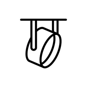 Stage round spotlight icon vector outline illustration Ilustración de archivo