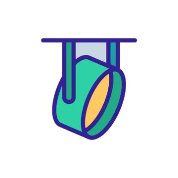 Stage round spotlight icon vector outline illustration Ilustración de archivo