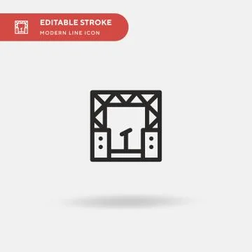 Stage Simple vector icon. Illustration symbol design template for web mobile  Stock Illustration