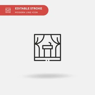Stage Simple vector icon. Illustration symbol design template for web mobile  Stock Illustration