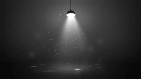 Stage with spot lighting single lamp, shining empty scene for show on the dark 스톡 동영상 101103931