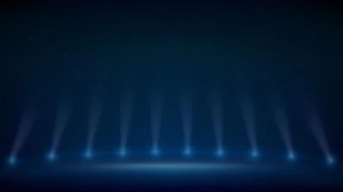 Stage, spotlight. Blue backdrop, dark, dim background for displaying products Stock Illustration