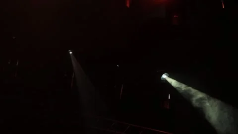 Stage Spotlight with Laser rays. Bright shiny lights flashing movement ente.. Stock-Footage 279235705