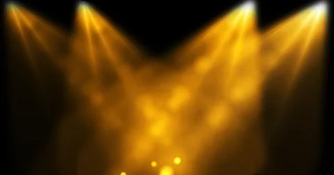 Stage spotlight moving loopable overlay template. Big spot light shining br.. Stock Illustration